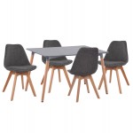 ΣΕΤ ΤΡΑΠΕΖΑΡΙΑΣ 5ΤΜΧ VEGAS HM21177 MDF TOP ΣΕ ΓΚΡΙ--ΥΦΑΣΜΑ ΣΕ ΓΚΡΙ c500661