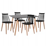 ΣΕΤ ΤΡΑΠΕΖΑΡΙΑΣ 5ΤΜΧ MINIMAL HM21178 MDF TOP ΣΕ ΜΑΥΡΟ-ΣΚΕΛΕΤΟΣ ΣΕ ΦΥΣΙΚΟ ΞΥΛΟΥ c500662