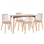 ΣΕΤ ΤΡΑΠΕΖΑΡΙΑΣ 5ΤΜΧ VANESSA HM21181 MDF TOP ΣΕ ΦΥΣΙΚΟ-ΣΚΕΛΕΤΟΣ ΣΕ ΦΥΣΙΚΟ c500664