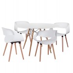 ΣΕΤ ΤΡΑΠΕΖΑΡΙΑΣ 5ΤΜΧ MAGGIE HM21186 MDF TOP ΠΟΛΥΠΡΟΠΥΛΕΝΙΟ ΣΕ ΛΕΥΚΟ ΧΡΩΜΑ c500667