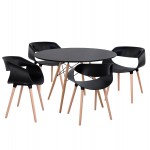 ΣΕΤ ΤΡΑΠΕΖΑΡΙΑΣ 5ΤΜΧ MAGGIE HM21187 MDF TOP ΠΟΛΥΠΡΟΠΥΛΕΝΙΟ ΣΕ ΜΑΥΡΟ ΧΡΩΜΑ c500668
