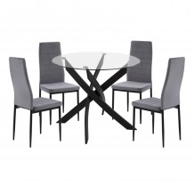ΣΕΤ ΤΡΑΠΕΖΑΡΙΑΣ 5ΤΜΧ LADY HM21199 01 ΓΥΑΛΙ--ΜΕΤΑΛΛΟ ΣΕ ΜΑΥΡΟ ΒΕΛΟΥΔΟ ΓΚΡΙ c500669 ΣΕΤ ΤΡΑΠΕΖΑΡΙΑΣ 5ΤΜΧ LADY HM21199 01 ΓΥΑΛΙ--ΜΕΤΑΛΛΟ ΣΕ ΜΑΥΡΟ ΒΕΛΟΥΔΟ ΓΚΡΙ c500669