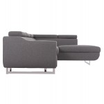 ΓΩΝΙΑΚΟΣ ΚΑΝΑΠΕΣ-ΚΡΕΒΑΤΙ ΜΕ ΑΠΟΘ ΧΩΡΟ ENCORE HM3301 01R ΓΚΡΙ ΥΦΑΣΜΑ 285x205x90Υεκ c500673