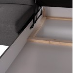 ΓΩΝΙΑΚΟΣ ΚΑΝΑΠΕΣ-ΚΡΕΒΑΤΙ ΜΕ ΑΠΟΘ ΧΩΡΟ ENCORE HM3301 01R ΓΚΡΙ ΥΦΑΣΜΑ 285x205x90Υεκ c500673