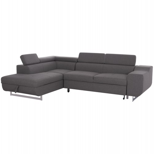 ΓΩΝΙΑΚΟΣ ΚΑΝΑΠΕΣ-ΚΡΕΒΑΤΙ ΜΕ ΑΠΟΘ ΧΩΡΟ ENCORE HM3301 01L ΓΚΡΙ ΥΦΑΣΜΑ 285x205x90Υεκ c500676