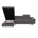 ΓΩΝΙΑΚΟΣ ΚΑΝΑΠΕΣ-ΚΡΕΒΑΤΙ ΜΕ ΑΠΟΘ ΧΩΡΟ ENCORE HM3301 01L ΓΚΡΙ ΥΦΑΣΜΑ 285x205x90Υεκ c500676