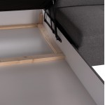 ΓΩΝΙΑΚΟΣ ΚΑΝΑΠΕΣ-ΚΡΕΒΑΤΙ ΜΕ ΑΠΟΘ ΧΩΡΟ ENCORE HM3301 01L ΓΚΡΙ ΥΦΑΣΜΑ 285x205x90Υεκ c500676