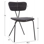 ΣΕΤ ΤΡΑΠΕΖΑΡΙΑΣ 5ΤΜΧ BROLIN HM21200 MDF TOP ΜΕΤΑΛΛΟ ΜΑΥΡΟ-ΣΚΟΥΡΟ ΓΚΡΙ ΥΦΑΣΜΑ c500682