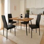 Τραπεζαρία Neve-Parker pakoworld σετ 5τμχ 120x80x75εκ c500732