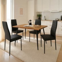 Τραπεζαρία Neve-Parker pakoworld σετ 5τμχ 120x80x75εκ c500732