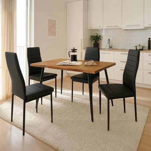 Τραπεζαρία Neve-Parker pakoworld σετ 5τμχ 120x80x75εκ c500732