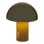 Επιτραπέζιο φωτιστικό Mushi pakoworld μέταλλο σε χακί απόχρωση Φ20x24 5εκ c500750