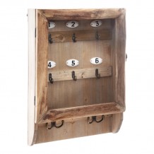 Κλειδοθήκη τοίχου Keledy pakoworld ξύλο ελάτου σε φυσική απόχρωση 26 4x8x38εκ c500755