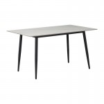 Τραπεζαρία Aurora I-Gustas pakoworld σετ 5τεμ sintered stone-μαύρο 120x60x75εκ c500765