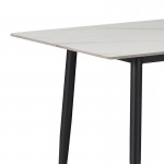 Τραπεζαρία Aurora I-Gustas pakoworld σετ 5τεμ sintered stone-μαύρο 120x60x75εκ c500765