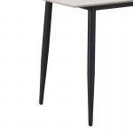 Τραπεζαρία Aurora I-Gustas pakoworld σετ 5τεμ sintered stone-μαύρο 120x60x75εκ c500765