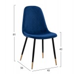 ΣΕΤ ΤΡΑΠΕΖΑΡΙΑΣ 5ΤΜΧ ALIZA HM11196 08 MDF TOP-ΒΕΛΟΥΔΟ ΜΠΛΕ ΜΕΤΑΛΛΟ ΜΑΥΡΟ c500773