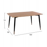 ΣΕΤ ΤΡΑΠΕΖΑΡΙΑΣ 5ΤΜΧ JOLIE HM11198 08 MDF TOP-ΒΕΛΟΥΔΟ ΜΠΛΕ ΜΕΤΑΛΛΟ ΜΑΥΡΟ c500776