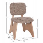 ΚΑΡΕΚΛΑ ΤΡΑΠΕΖΑΡΙΑΣ BELLISI HM18248 01 ΚΑΦΕ ΥΦΑΣΜΑ-PLYWOOD ΧΡΩΜΑ ΔΡΥΟΣ 53x56x78Υεκ SET 2τμχ c500777