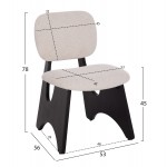 ΚΑΡΕΚΛΑ ΤΡΑΠΕΖΑΡΙΑΣ BELLISI HM18248 02 ΕΚΡΟΥ ΥΦΑΣΜΑ-PLYWOOD ΣΕ ΜΑΥΡΟ 53x56x78Υεκ SET 2τμχ c500778