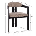 ΠΟΛΥΘΡΟΝΑ ΤΡΑΠΕΖΑΡΙΑΣ KALL HM18247 02 ΚΑΦΕ ΥΦΑΣΜΑ--PLYWOOD ΣΕ ΜΑΥΡΟ 56x45x73Υεκ c500780