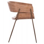ΠΟΛΥΘΡΟΝΑ KRILL HM18254 01 PLYWOOD ΣΕ WHITEWASH--ΜΕΤΑΛΛΟ ΣΕ ΧΑΛΚΙΝΟ 55 5x55x72Υεκ SET 2τμχ c500814