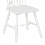 Καρέκλα Melia pakoworld rubberwood σε λευκή απόχρωση 45x51x87εκ SET 4τμχ c500821