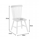 Καρέκλα Melia pakoworld rubberwood σε λευκή απόχρωση 45x51x87εκ SET 4τμχ c500821