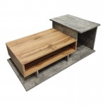 Τραπέζι σαλονιού Nuvele pakoworld σε γκρι antique-sonoma απόχρωση 90x50x35εκ c500826