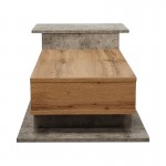 Τραπέζι σαλονιού Nuvele pakoworld σε γκρι antique-sonoma απόχρωση 90x50x35εκ c500826