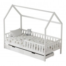 ΚΡΕΒΑΤΙ ΠΑΙΔΙΚΟ ΜΕ ΣΥΡΤΑΡΙΑ PHYLLIS HM724 03 τ MONTESSORI ΛΕΥΚΟ 196x97x161Υεκ c500838