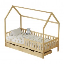 ΚΡΕΒΑΤΙ ΠΑΙΔΙΚΟ ΜΕ ΣΥΡΤΑΡΙΑ PHYLLIS HM724 01 τ MONTESSORI ΦΥΣΙΚΟ 196x97x161Υεκ c500839