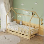 ΚΡΕΒΑΤΙ ΠΑΙΔΙΚΟ ΜΕ ΣΥΡΤΑΡΙΑ PHYLLIS HM724 01 τ MONTESSORI ΦΥΣΙΚΟ 196x97x161Υεκ c500839