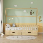 ΚΡΕΒΑΤΙ ΠΑΙΔΙΚΟ ΜΕ ΣΥΡΤΑΡΙΑ PHYLLIS HM724 01 τ MONTESSORI ΦΥΣΙΚΟ 196x97x161Υεκ c500839