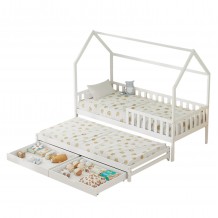 ΠΑΙΔΙΚΟ ΚΡΕΒΑΤΙ 3 ΣΕ 1 PHYLLIS HM723 03 ΞΥΛΟ ΠΕΥΚΟΥ ΛΕΥΚΟ 206x97x166Υεκ c500840