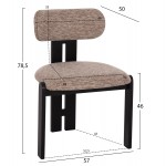 ΚΑΡΕΚΛΑ ΤΡΑΠΕΖΑΡΙΑΣ KARVO HM18252 03 ΚΑΦΕ ΥΦΑΣΜΑ--ΞΥΛΟ ΣΕ ΜΑΥΡΟ 57x50x78 5Υεκ SET 2τμχ c500853
