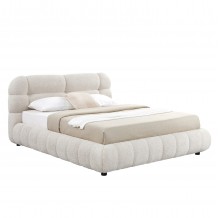 ΚΡΕΒΑΤΙ ΔΙΠΛΟ ΜΕ ΑΠΟΘ ΧΩΡΟ MALFOY HM730 03 ΜΠΕΖ ΜΠΟΥΚΛΕ ΥΦΑΣΜΑ--ΣΤΡΩΜΑ 160x200εκ c500855