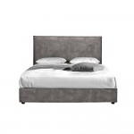 DOMUS ΚΡΕΒΑΤΙ ΓΙΑ ΣΤΡΩΜΑ 160x200cm SILVER ΓΚΡΙ 210x160x115 c500857