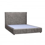 DOMUS ΚΡΕΒΑΤΙ ΓΙΑ ΣΤΡΩΜΑ 160x200cm SILVER ΓΚΡΙ 210x160x115 c500857
