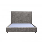 DOMUS ΚΡΕΒΑΤΙ ΓΙΑ ΣΤΡΩΜΑ 160x200cm SILVER ΓΚΡΙ 210x160x115 c500857