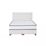 UTOPIA ΚΡΕΒΑΤΙ ΜΕ ΑΠΟΘΗΚ ΧΩΡΟ ΚΑΙ ΣΤΡΩΜΑ WHITE SMOOTH 06-900 207x160x115 c500859