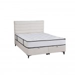 UTOPIA ΚΡΕΒΑΤΙ ΜΕ ΑΠΟΘΗΚ ΧΩΡΟ ΚΑΙ ΣΤΡΩΜΑ WHITE SMOOTH 06-900 207x160x115 c500859