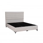 UTOPIA ΚΡΕΒΑΤΙ ΜΕ ΑΠΟΘΗΚ ΧΩΡΟ ΚΑΙ ΣΤΡΩΜΑ WHITE SMOOTH 06-900 207x160x115 c500859