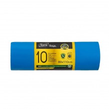 Ρολό 10 τεμ σακούλες σκουπιδιών 80x110cm μπλε Premium Tani - Σετ 3 c500867 Ρολό 10 τεμ σακούλες σκουπιδιών 80x110cm μπλε Premium Tani - Σετ 3 c500867