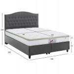 ΚΡΕΒΑΤΙ ΜΕ ΣΤΡΩΜΑ ΔΙΠΛΟ MALENA HM21164 ΓΚΡΙ ΒΕΛΟΥΔΟ ΑΠΟΘ ΧΩΡΟΣ-ΓΙΑ 160x200εκ c500898