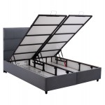 ΚΡΕΒΑΤΙ ΜΕ ΣΤΡΩΜΑ ΔΙΠΛΟ MILO HM21163 ΓΚΡΙ ΒΕΛΟΥΔΟ ΑΠΟΘ ΧΩΡΟΣ-ΓΙΑ 160x200εκ c500899