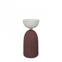 NATHEN ΚΗΡΟΠΗΓΙΟ 9x9x19 ΑΛΟΥΜΙΝΙΟ TERRACOTTA ΛΕΥΚΟ c500904