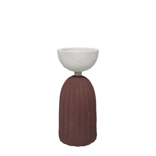 NATHEN ΚΗΡΟΠΗΓΙΟ 9x9x19 ΑΛΟΥΜΙΝΙΟ TERRACOTTA ΛΕΥΚΟ c500904