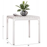 ΤΡΑΠΕΖΙ ΤΕΤΡΑΓΩΝΟ ΑΛΟΥΜΙΝΙΟΥ RACHEL HM6338 02 ΛΕΥΚΟ 80x80x75Υεκ c500919