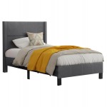 ΚΡΕΒΑΤΙ TRILLOP HM667 12 ΓΚΡΙ ΥΦΑΣΜΑ ΓΙΑ ΜΟΝΟ ΣΤΡΩΜΑ 120X200εκ c500921